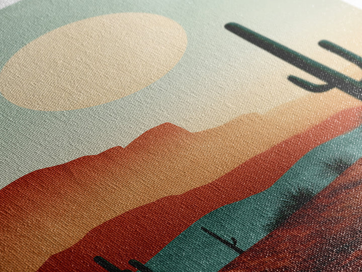 Minimal Beige Sun Framed Canvas Print, Desert Art, Digital Prints, Southwestern Decor, Oil Painting, Desert, Boho Wall Art, DES-2x3-30