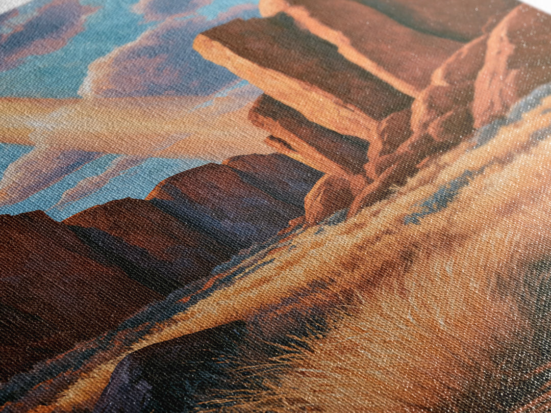 Sandstone Canyon with Dramatic Light Beam Canvas Print, Desert Art, Boho Wall Art, Southwestern Decor, Fine Art, Desert, DES-2x3-72