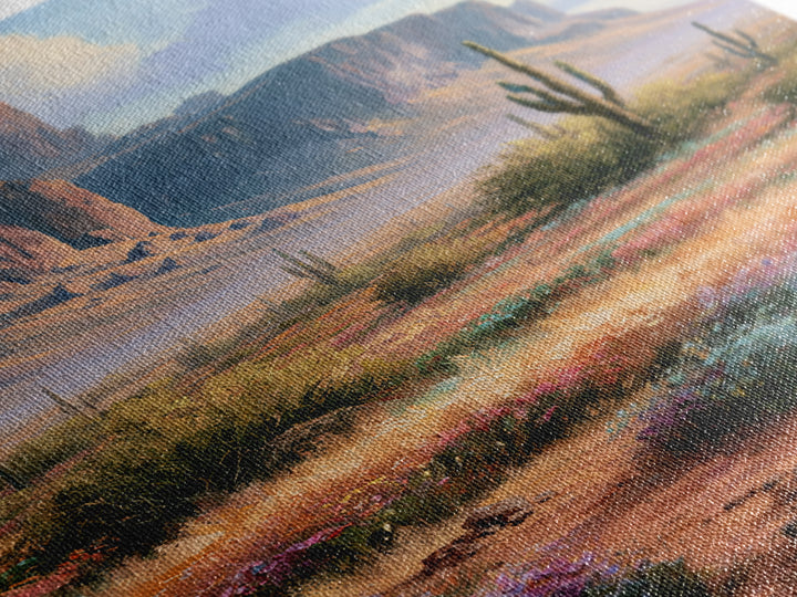 Desert Wildflowers After Spring Rain Framed Canvas Print, Desert Art, Wall Art, Southwestern Decor, Watercolor Art, Desert, DES-2x3-84