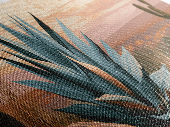 Agave Plant Closeup Canvas Print, Desert Art, Wall Decor, Southwestern Decor, Desert, Living Room Decor, Abstract Wall Art, DES-3x1-88