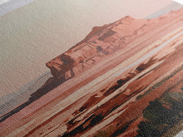 Abstract Mesa Landscape Framed Canvas Print, Desert Art, Colorful Wall Art, Southwestern Decor, Fine Art, Desert, DES-3x2-55