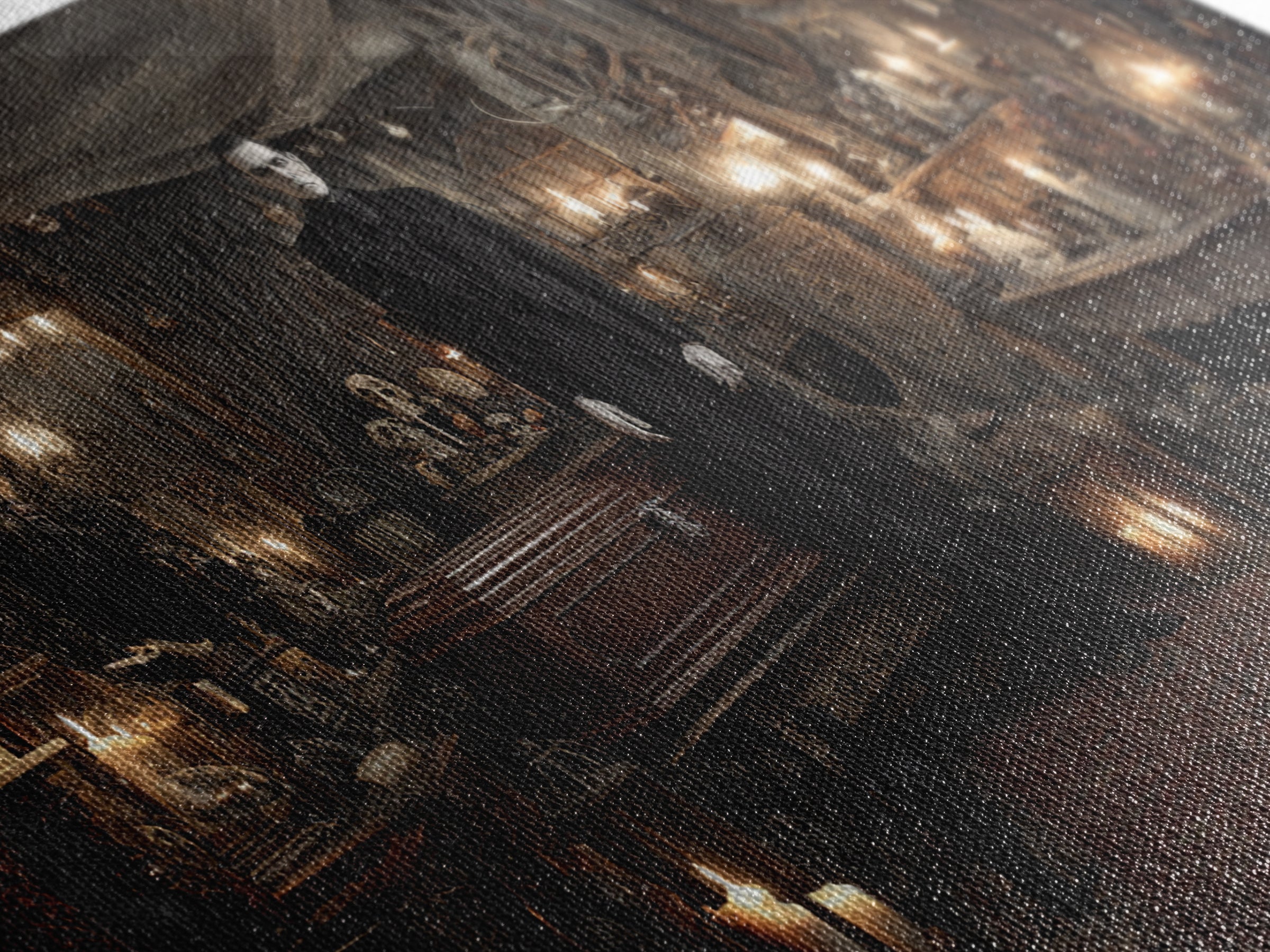 The Sinister Undertaker, Wide Panoramic Art, Dark Fantasy Wall Art, Canvas Print, Halloween Wall Decor, Gothic Home Decor