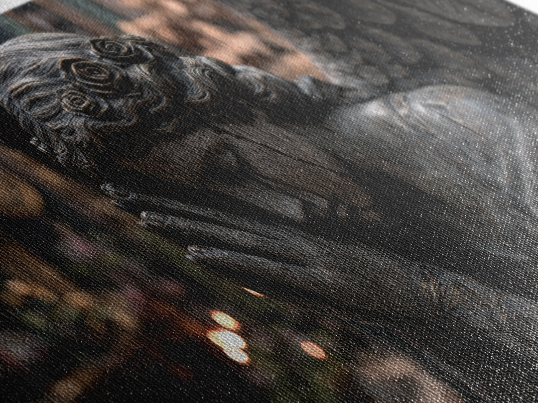 The Weeping Cemetery Angel, Wide Panoramic Art, Dark Fantasy Wall Art, Canvas Print, Halloween Wall Decor, Gothic Home Decor