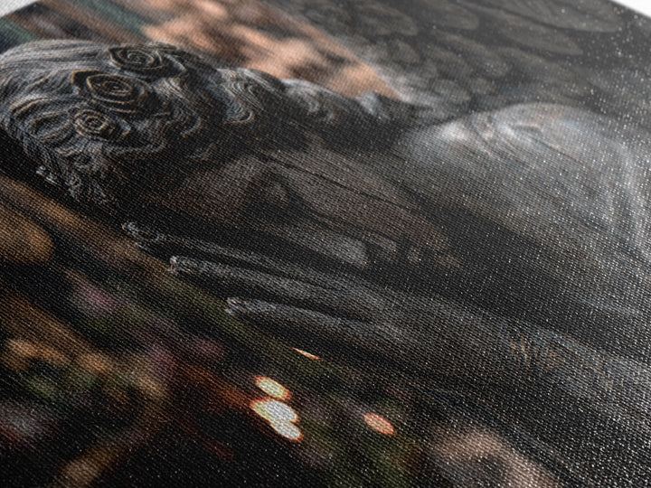 The Weeping Cemetery Angel, Wide Panoramic Art, Dark Fantasy Wall Art, Canvas Print, Halloween Wall Decor, Gothic Home Decor