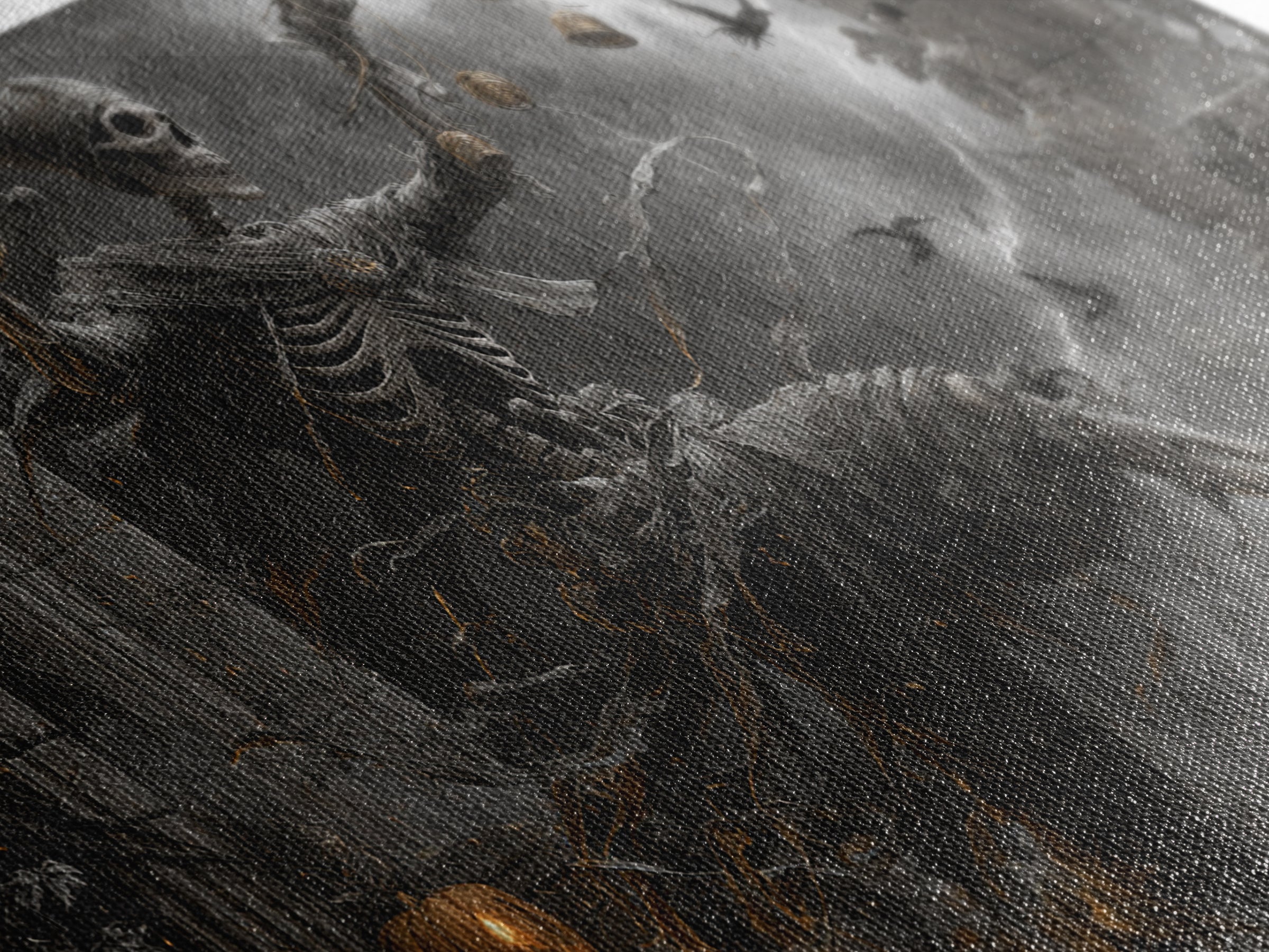 The Phantom Jester, Wide Panoramic Art, Spooky Home Decor, Canvas Print, Halloween Wall Decor, Gothic Home Decor, Collectible Wall Decor
