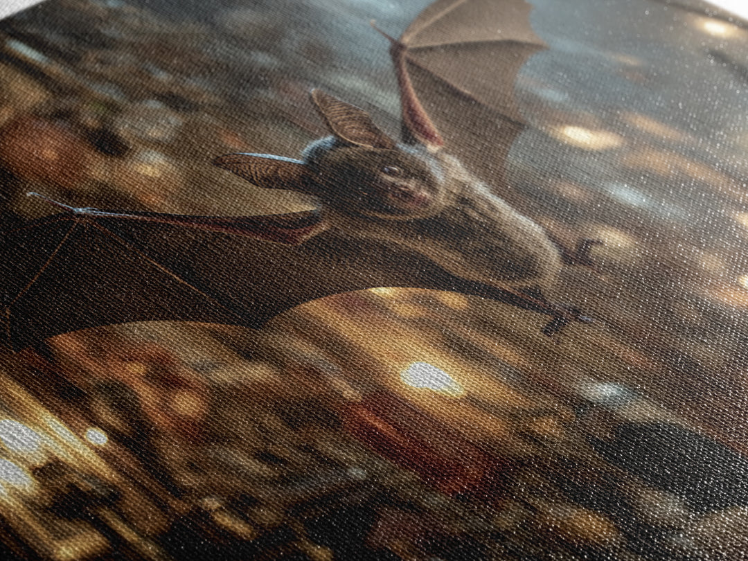 The Bat-Winged Imp, Landscape Wall Art, Spooky Home Decor, Canvas Print, Halloween Wall Decor, Gothic Home Decor, Spooky Wall Decor