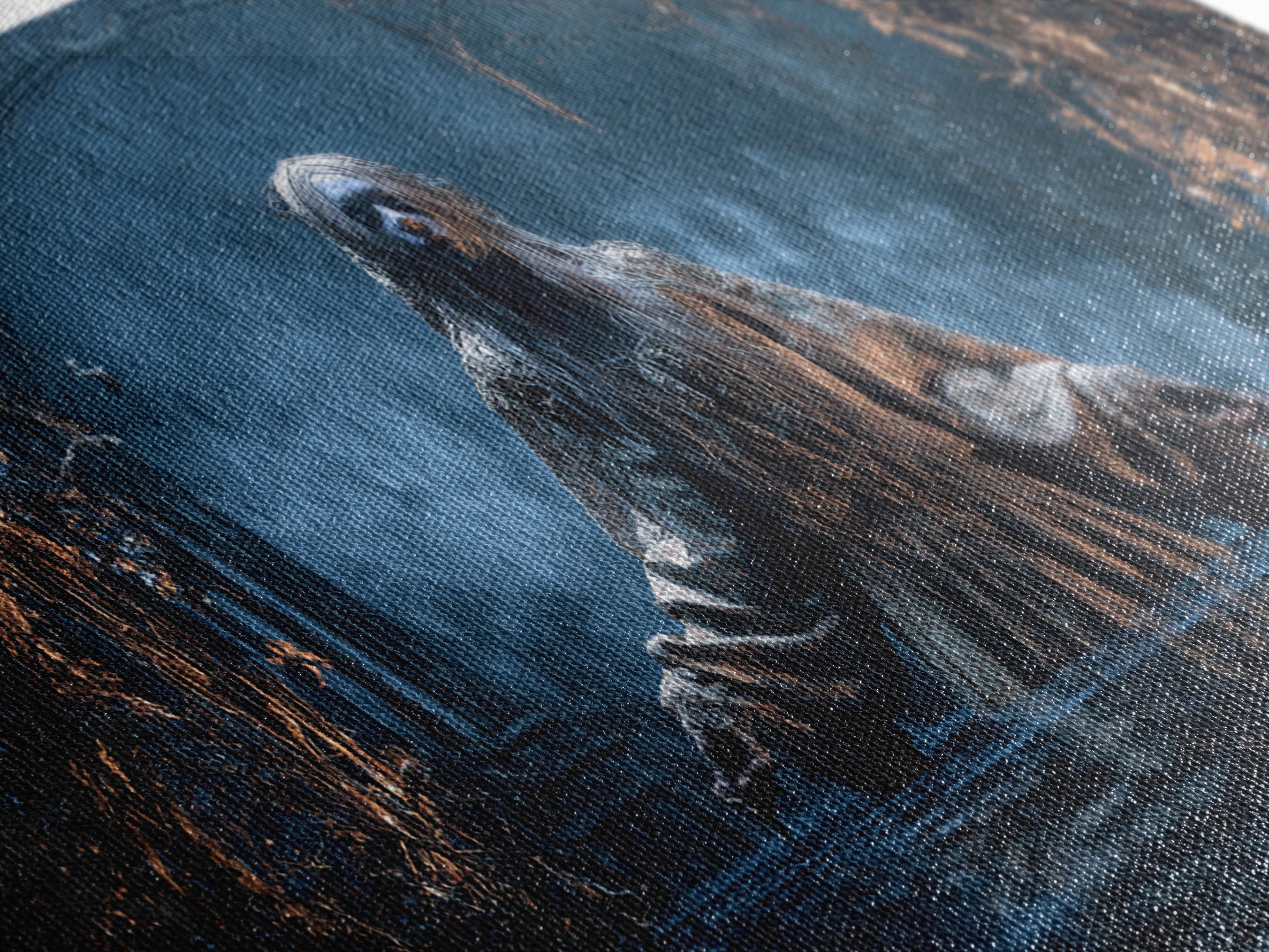 The Lake Phantom, Wide Panoramic Art, Dark Fantasy Wall Art, Canvas Print, Halloween Wall Decor, Gothic Home Decor, Collectible Wall Decor