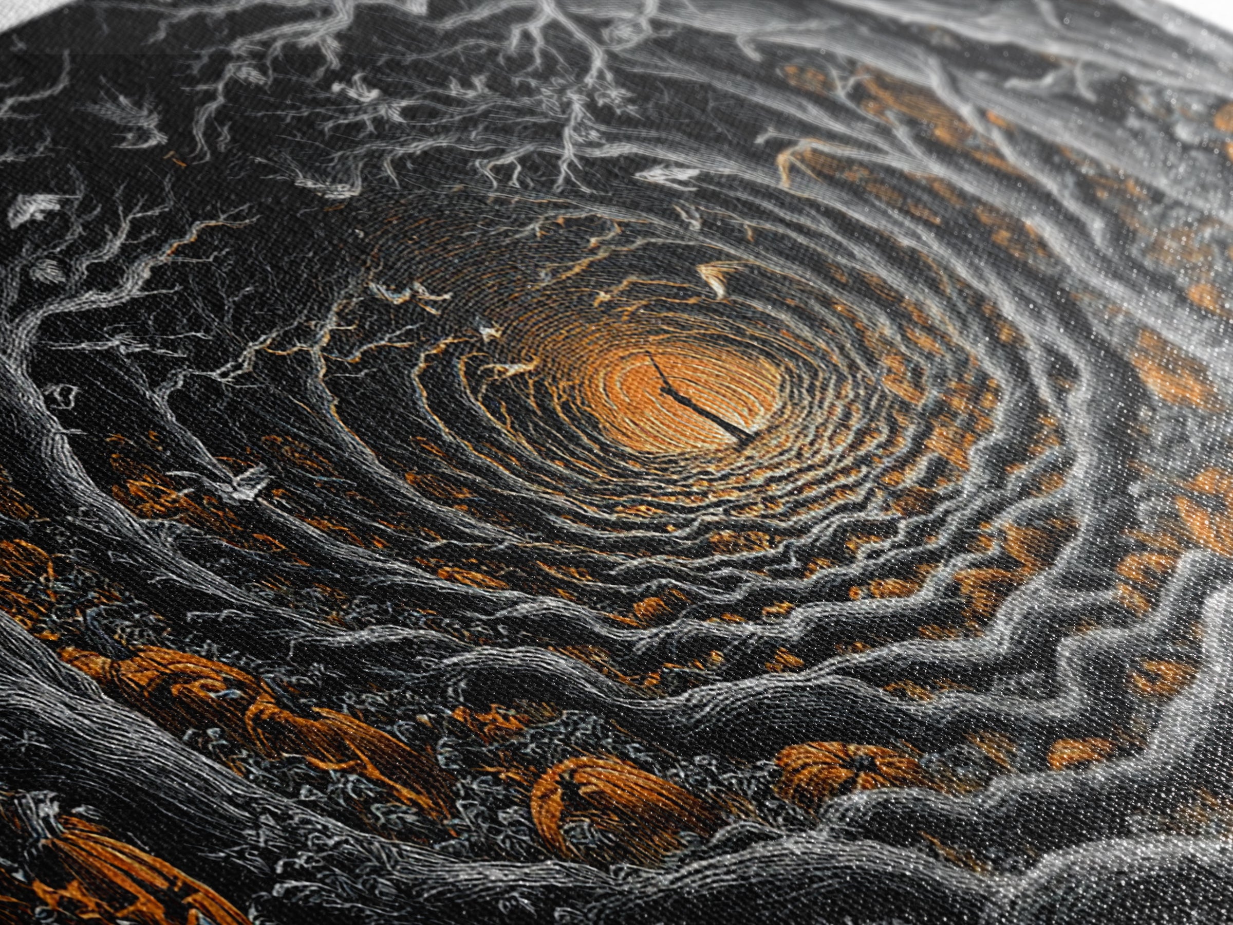 The Pumpkin Patch Maze, Wide Panoramic Art, Dark Halloween Decor, Canvas Print, Halloween Wall Decor, Gothic Home Decor, Macabre Wall Art