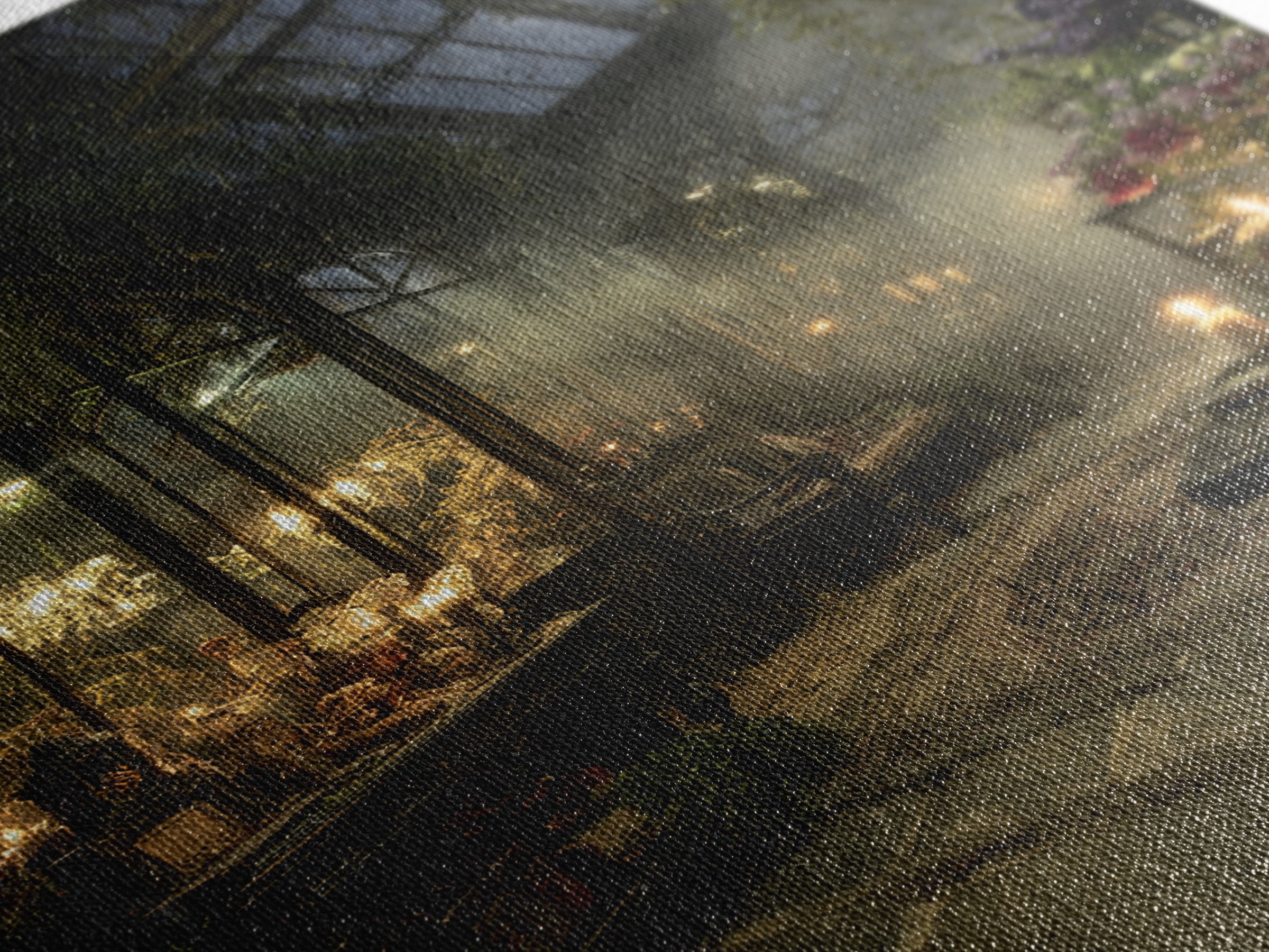 The Cemetery Greenhouse, Vertical Wall Art, Dark Fantasy Wall Art, Canvas Print, Halloween Wall Decor, Gothic Home Decor, Halloween Wall Art