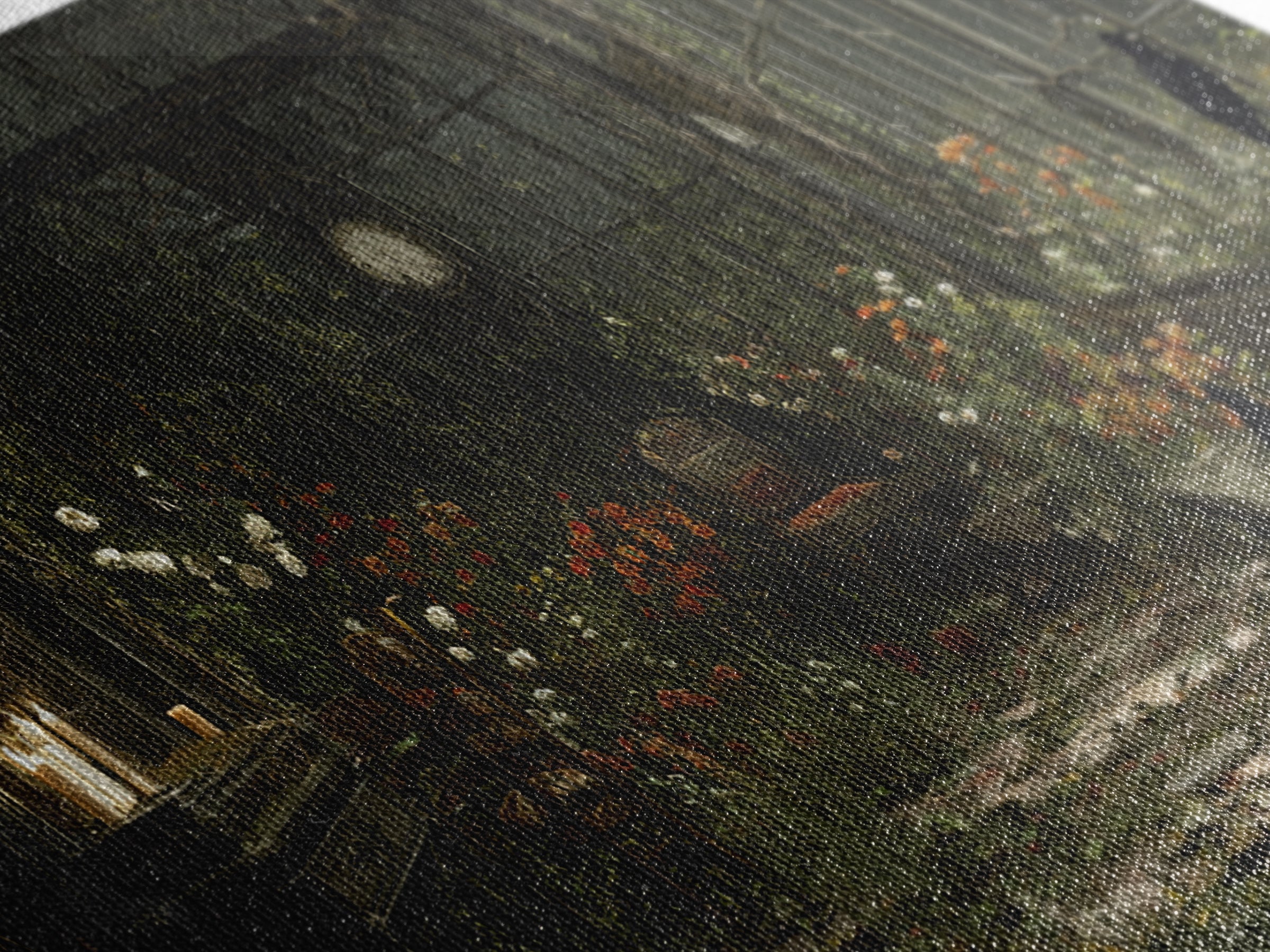 The Cemetery Greenhouse, Wide Panoramic Art, Spooky Home Decor, Canvas Print, Halloween Wall Decor, Gothic Home Decor, Horror Wall Art