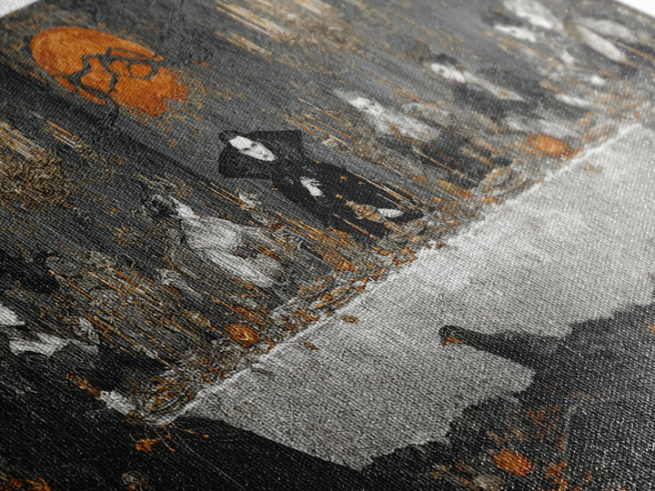 The Vampire Banquet, Wide Panoramic Art, Spooky Home Decor, Canvas Print, Halloween Wall Decor, Gothic Home Decor, Dark Fantasy Art