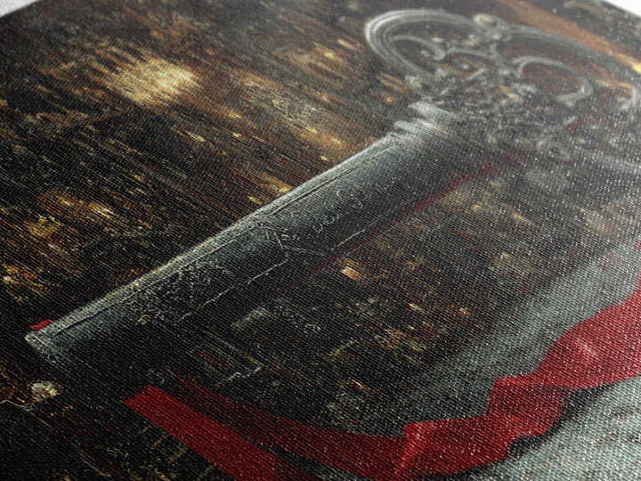 The Coffin Key, Wide Panoramic Art, Dark Halloween Decor, Canvas Print, Halloween Wall Decor, Gothic Home Decor, Statement Wall Art