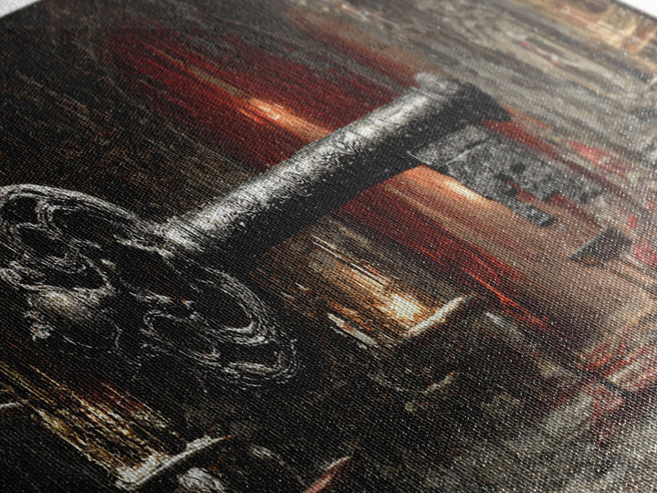 The Coffin Key, Extra Wide Wall Art, Dark Fantasy Wall Art, Canvas Print, Halloween Wall Decor, Gothic Home Decor, Spooky Wall Decor