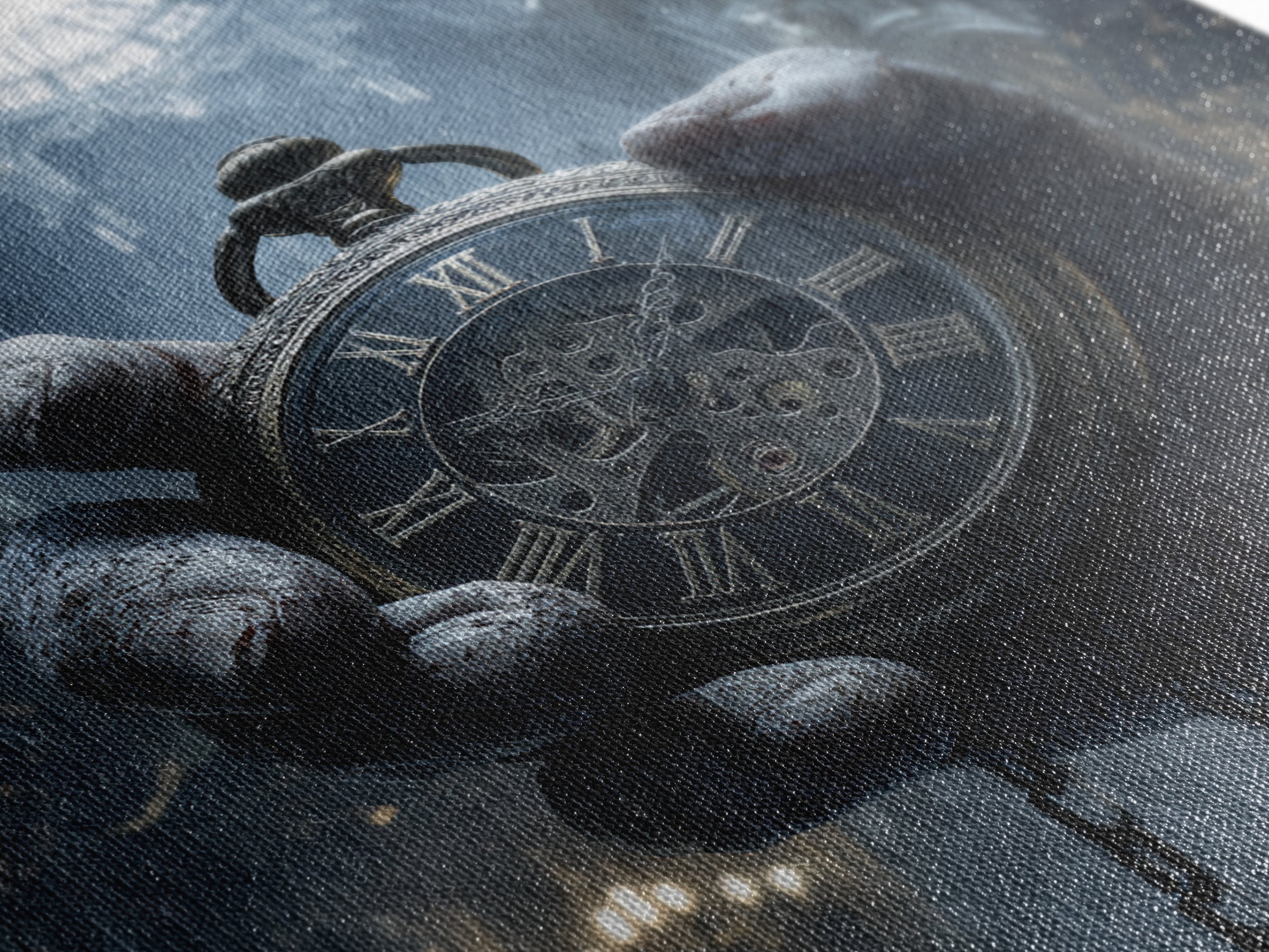 The Cursed Pocket Watch, Square Wall Art, Dark Halloween Decor, Canvas Print, Halloween Wall Decor, Gothic Home Decor