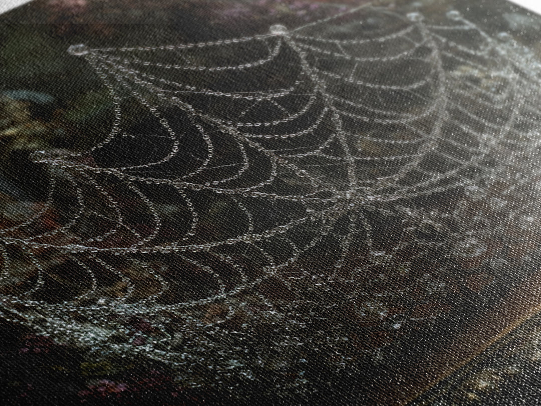 The Spiderweb Crown, Square Wall Art, Dark Halloween Decor, Canvas Print, Halloween Wall Decor, Gothic Home Decor, Spooky Wall Decor