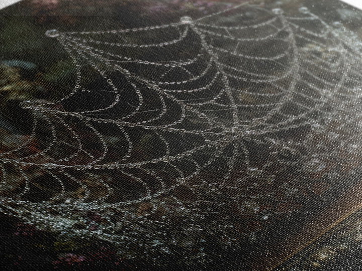 The Spiderweb Crown, Square Wall Art, Dark Halloween Decor, Canvas Print, Halloween Wall Decor, Gothic Home Decor, Spooky Wall Decor