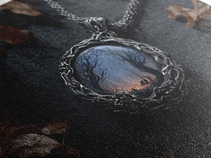 The Moonstone Amulet, Landscape Wall Art, Dark Halloween Decor, Canvas Print, Halloween Wall Decor, Gothic Home Decor, Statement Wall Art