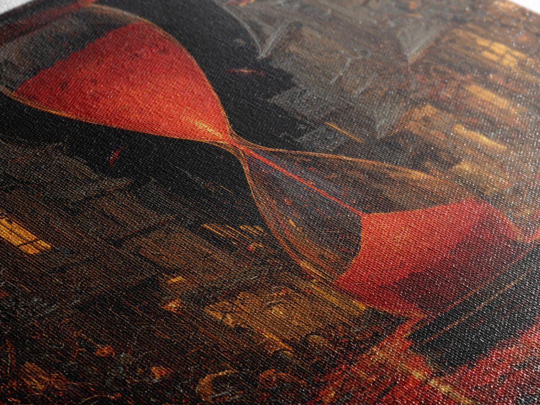 The Crimson Hourglass, Landscape Wall Art, Spooky Home Decor, Canvas Print, Halloween Wall Decor, Gothic Home Decor, Horror Wall Art