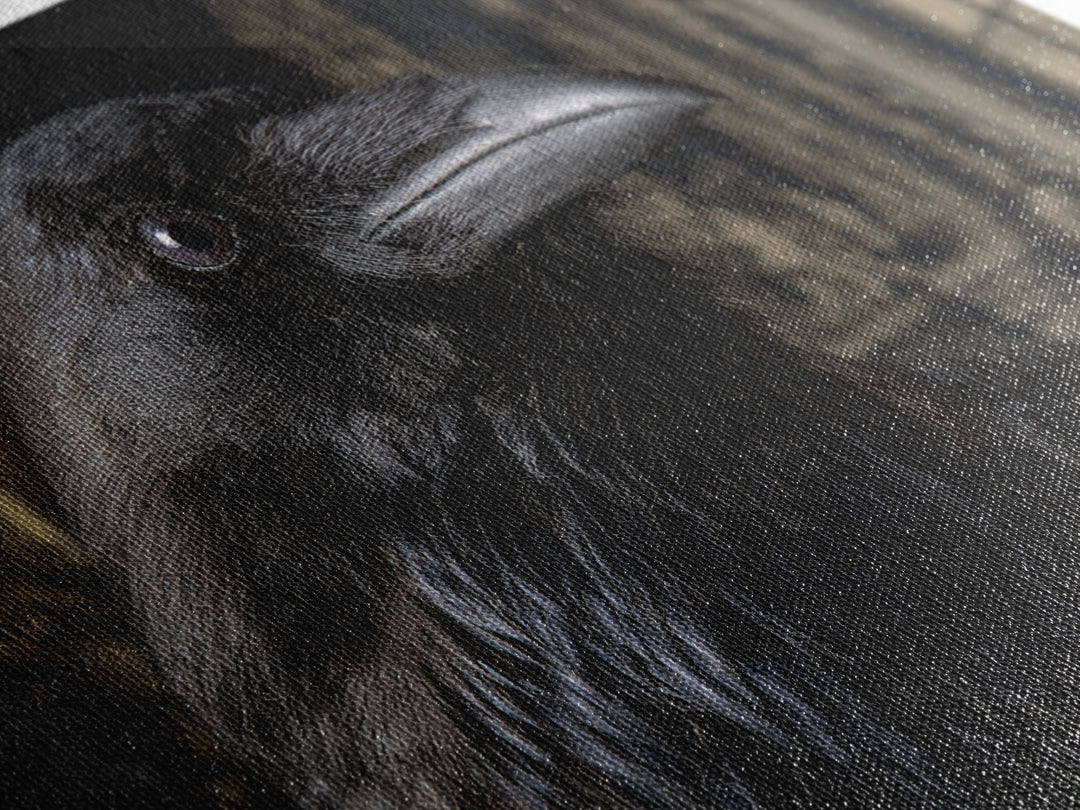 Ravens And Ruins, Landscape Wall Art, Gothic Horror Wall Art, Framed Canvas Print, Halloween Wall Decor, Gothic Home Decor