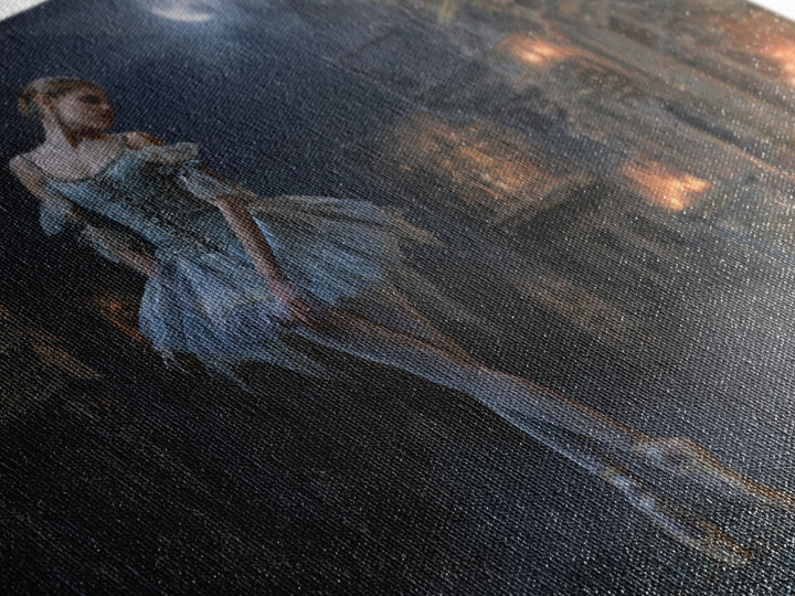 The Phantom Ballerina, Landscape Wall Art, Dark Fantasy Wall Art, Canvas Print, Halloween Wall Decor, Gothic Home Decor, Horror Wall Art