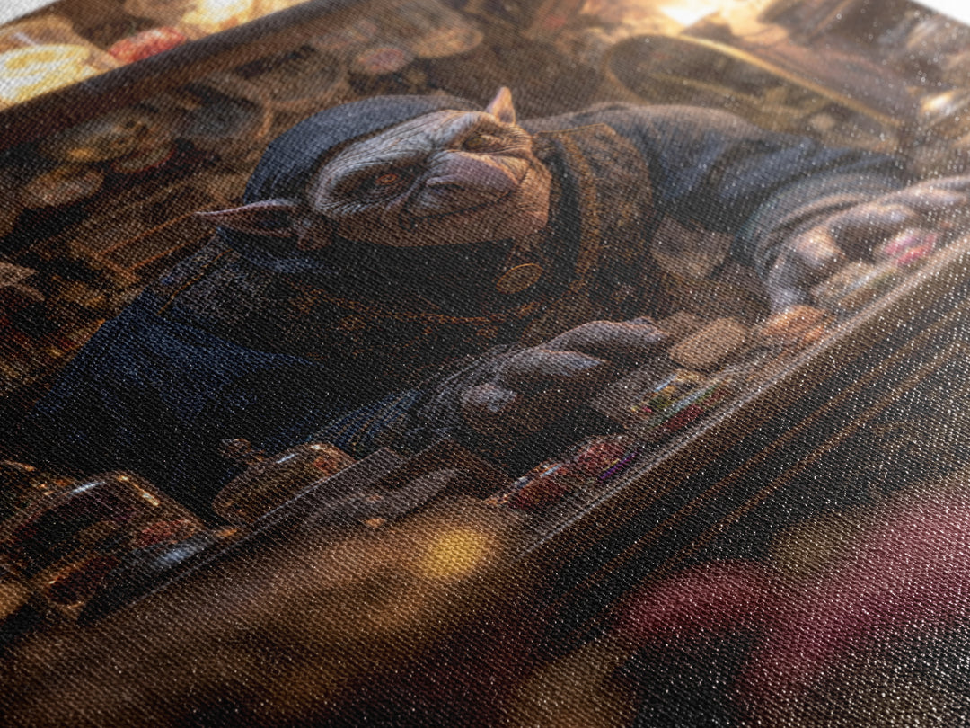 The Goblin Candy Shop, Vertical Wall Art, Dark Halloween Decor, Canvas Print, Halloween Wall Decor, Gothic Home Decor, Dark Fantasy Art