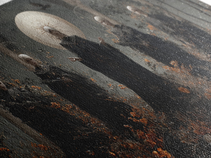 The Eclipse Summoning, Wide Panoramic Art, Spooky Home Decor, Canvas Print, Halloween Wall Decor, Gothic Home Decor, Macabre Wall Art
