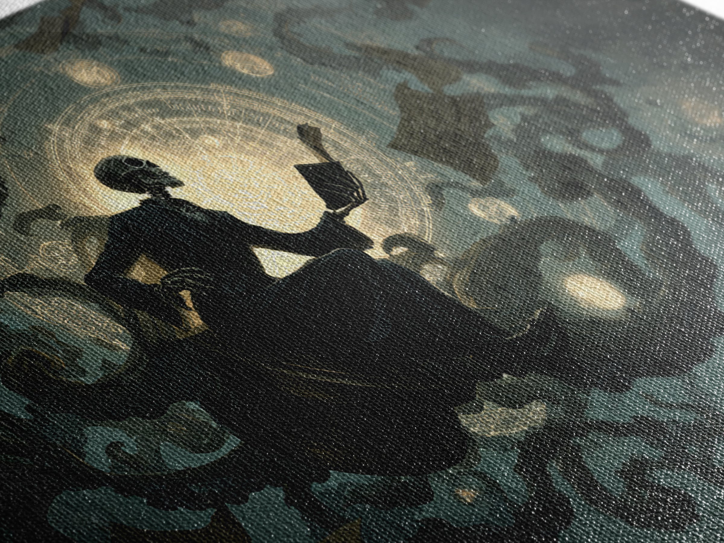 The Astronomer Of The Hollow Sky, Landscape Wall Art, Spooky Home Decor, Canvas Print, Halloween Wall Decor, Gothic Home Decor