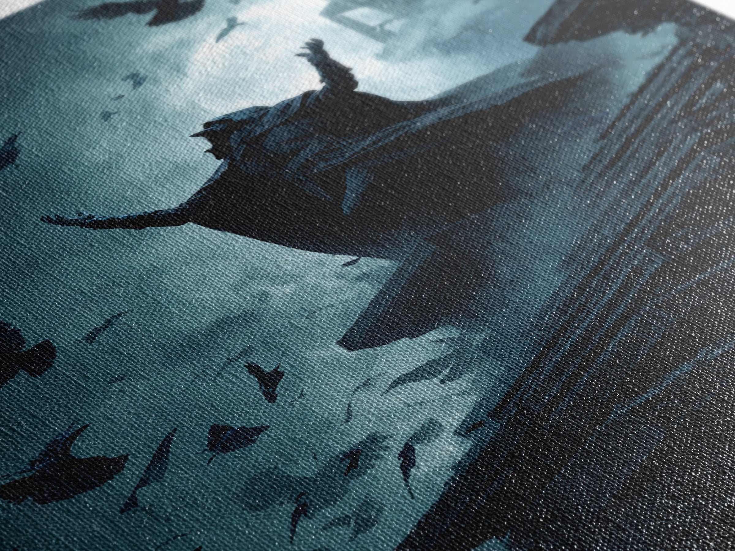The Raven Sermon Of Leng, Vertical Wall Art, Eldritch Gothic Decor, Canvas Print, Halloween Wall Decor, Gothic Home Decor, Spooky Wall Decor