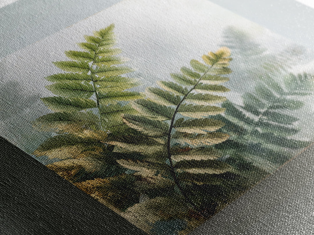 Botanical Fern Study Canvas Print, Dental Office Art, Dental, Office Decor, Fine Art, Calm, Tooth Art, Dentistry Art, DOA-1x1-19