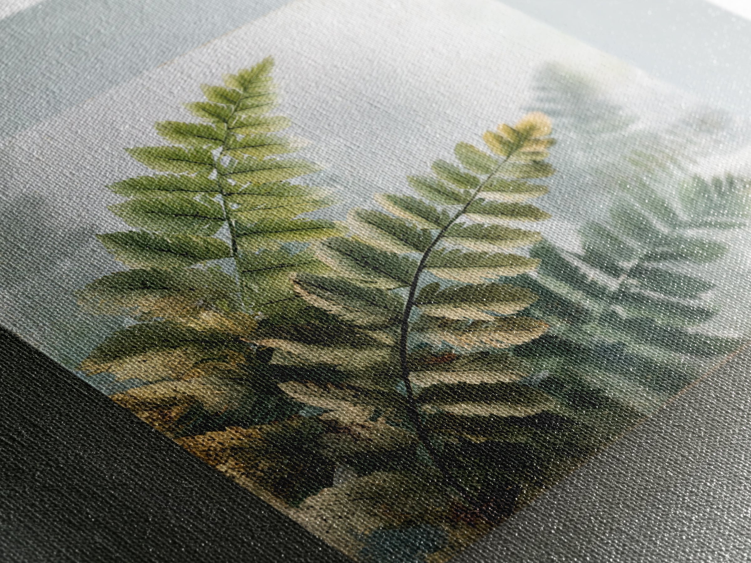 Botanical Fern Study Canvas Print, Dental Office Art, Dental, Office Decor, Fine Art, Calm, Tooth Art, Dentistry Art, DOA-1x1-19