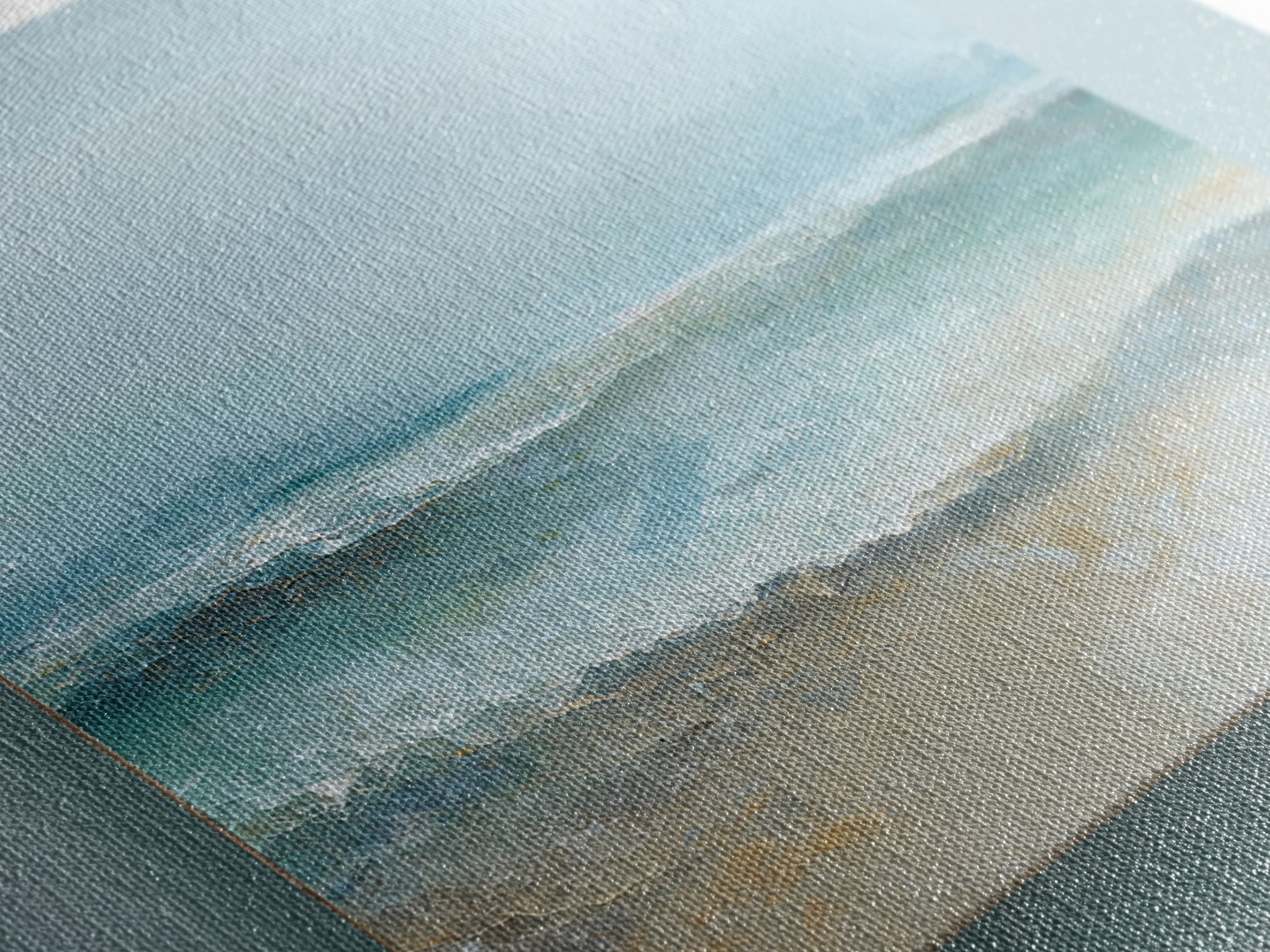 Calming Abstract Ocean Waves Framed Canvas Print, Dental Office Art, Dentist Art, Office Decor, Watercolor Art, Calm, DOA-1x1-73