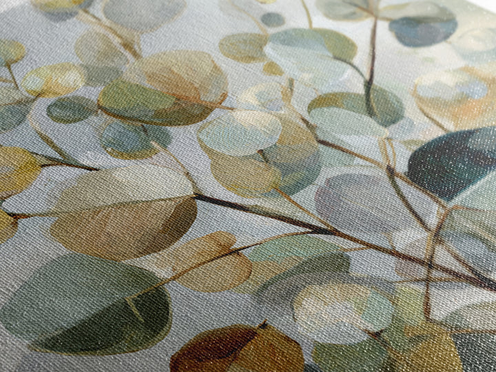Soft Botanical Eucalyptus Print for Clean Atmosphere Canvas Print, Dental Office Art, Dental Office, Office Decor, Calm, DOA-1x1-75