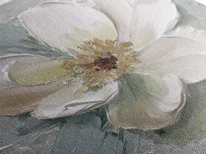Sterile Modern Floral Painting Framed Canvas Print, Dental Office Art, Home Decor, Office Decor, Oil Painting, Calm, DOA-1x1-83