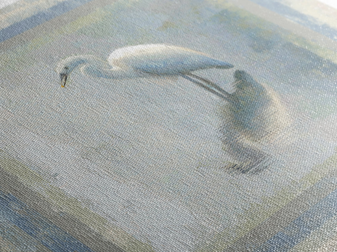 Blue Heron by Calm Marsh Water Canvas Print, Dental Office Art, Office Decor, Fine Art, Calm, Art Print, Room Decor, DOA-1x1-95