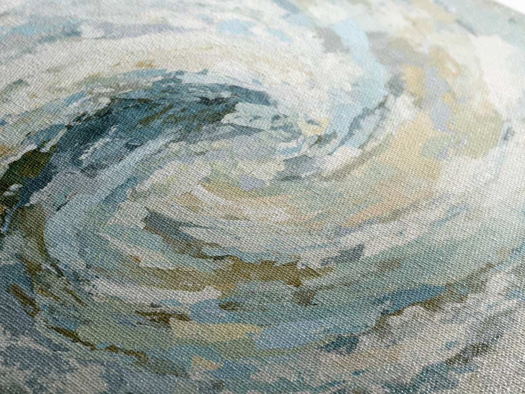Calming Abstract Ocean Waves Canvas Print, Dental Office Art, Wall Decor, Office Decor, Fine Art, Calm, Contemporary Art, DOA-1x1-97