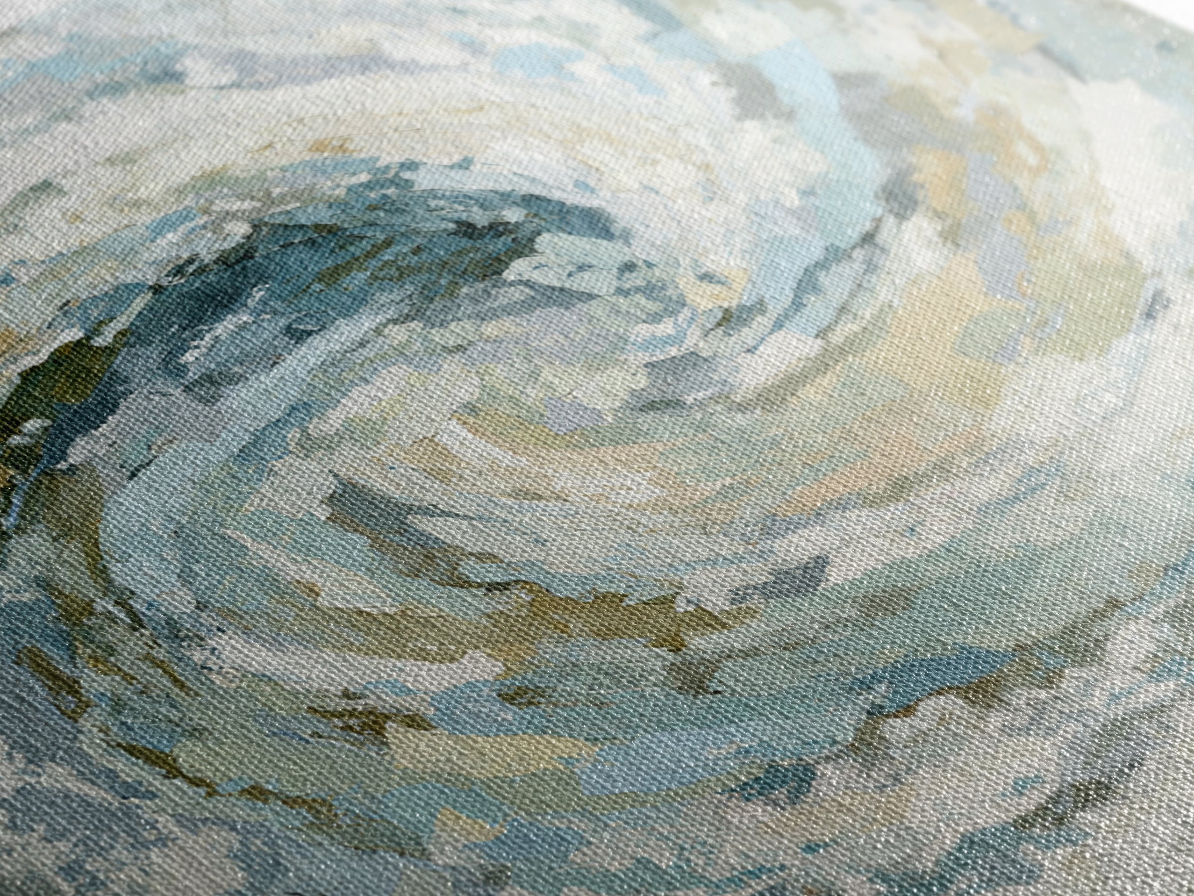 Calming Abstract Ocean Waves Canvas Print, Dental Office Art, Wall Decor, Office Decor, Fine Art, Calm, Contemporary Art, DOA-1x1-97