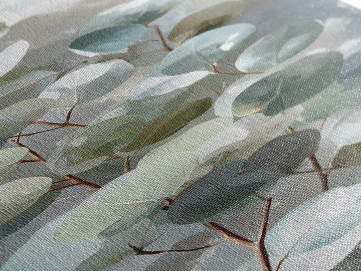 Soft Botanical Eucalyptus Print for Clean Atmosphere Framed Canvas Print, Dental Office Art, Dental Gift, Office Decor, Calm, DOA-1x3-15
