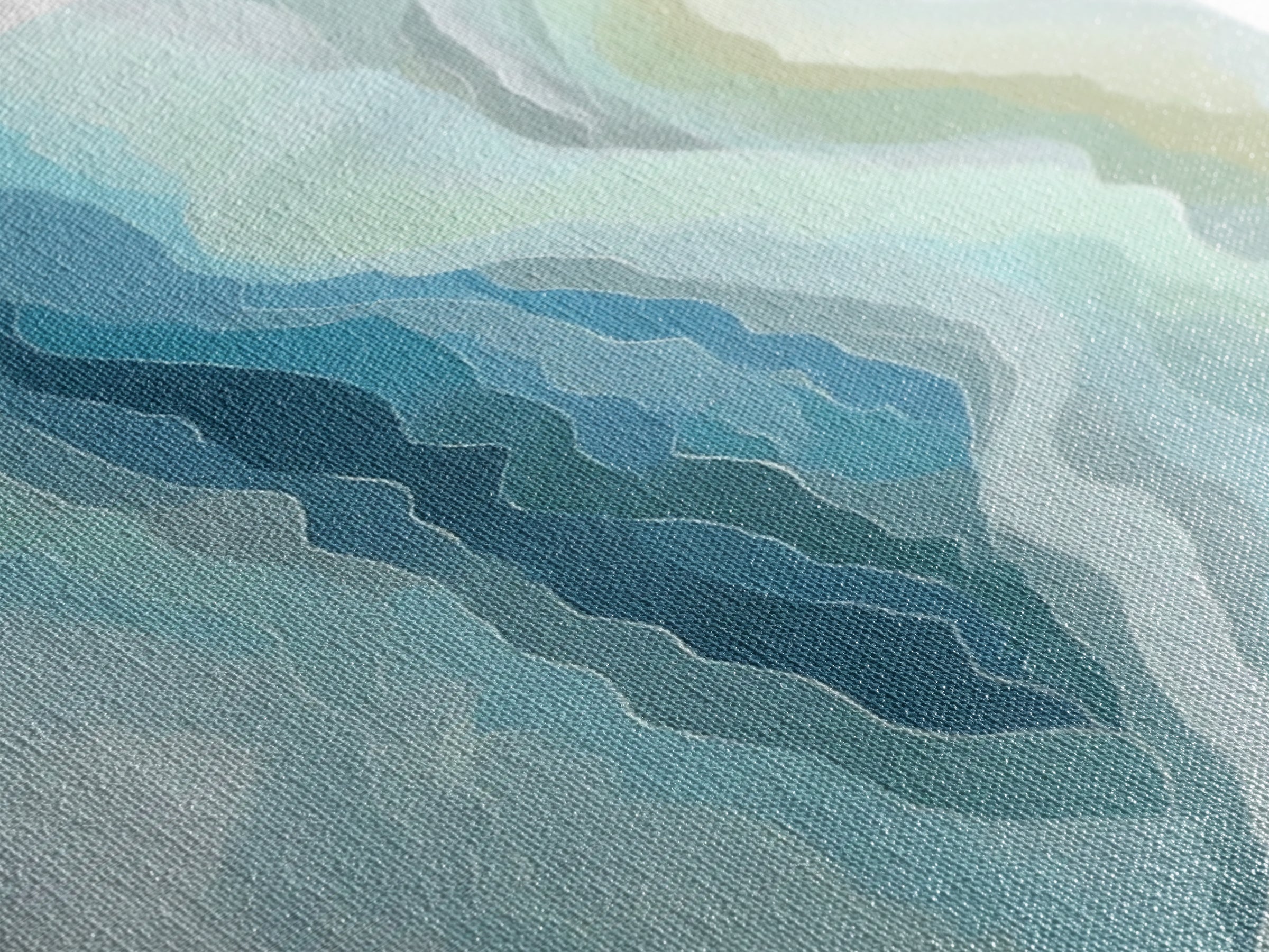 Abstract Water Ripple Pattern Canvas Print, Dental Office Art, Fine Art Print, Office Decor, Abstract Art, Calm, DOA-1x3-25