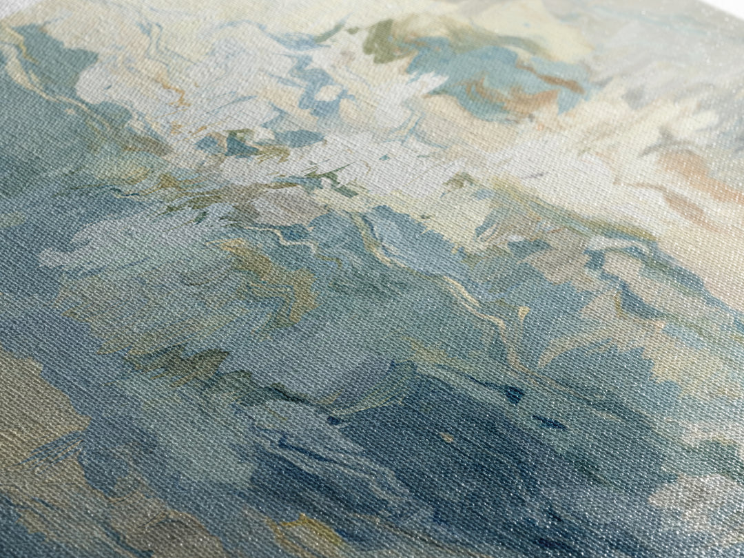 Calming Abstract Ocean Waves Canvas Print, Dental Office Art, Wall Decor, Office Decor, Fine Art, Calm, Contemporary Art, DOA-1x3-85