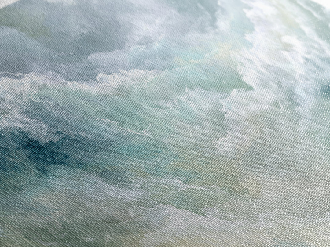 Calming Abstract Ocean Waves Canvas Print, Dental Office Art, Wall Decor, Office Decor, Fine Art, Calm, Contemporary Art, DOA-2x1-21