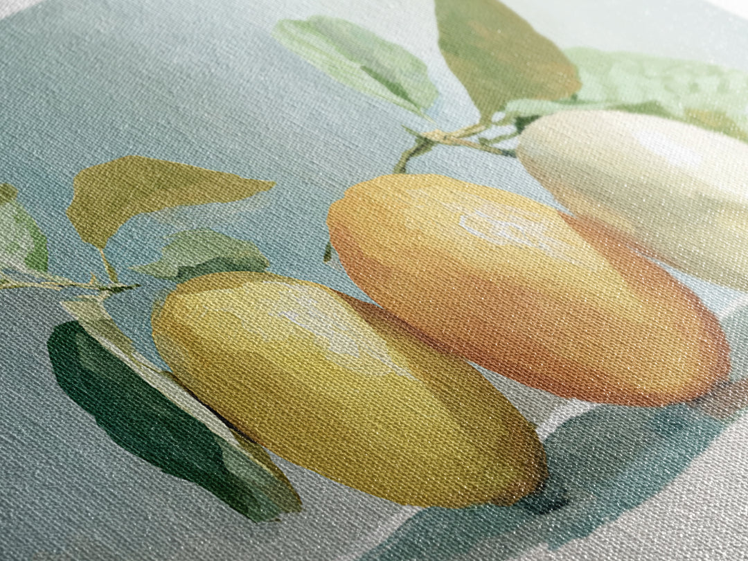 Fresh Citrus and Mint Still Life Framed Canvas Print, Dental Office Art, Unique Wall Art, Office Decor, Fine Art, Calm, DOA-2x1-3