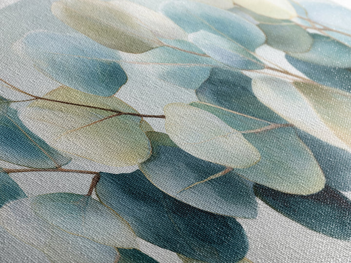 Soft Botanical Eucalyptus Print for Clean Atmosphere Canvas Print, Dental Office Art, Office Wall Art, Office Decor, Calm, DOA-2x1-47