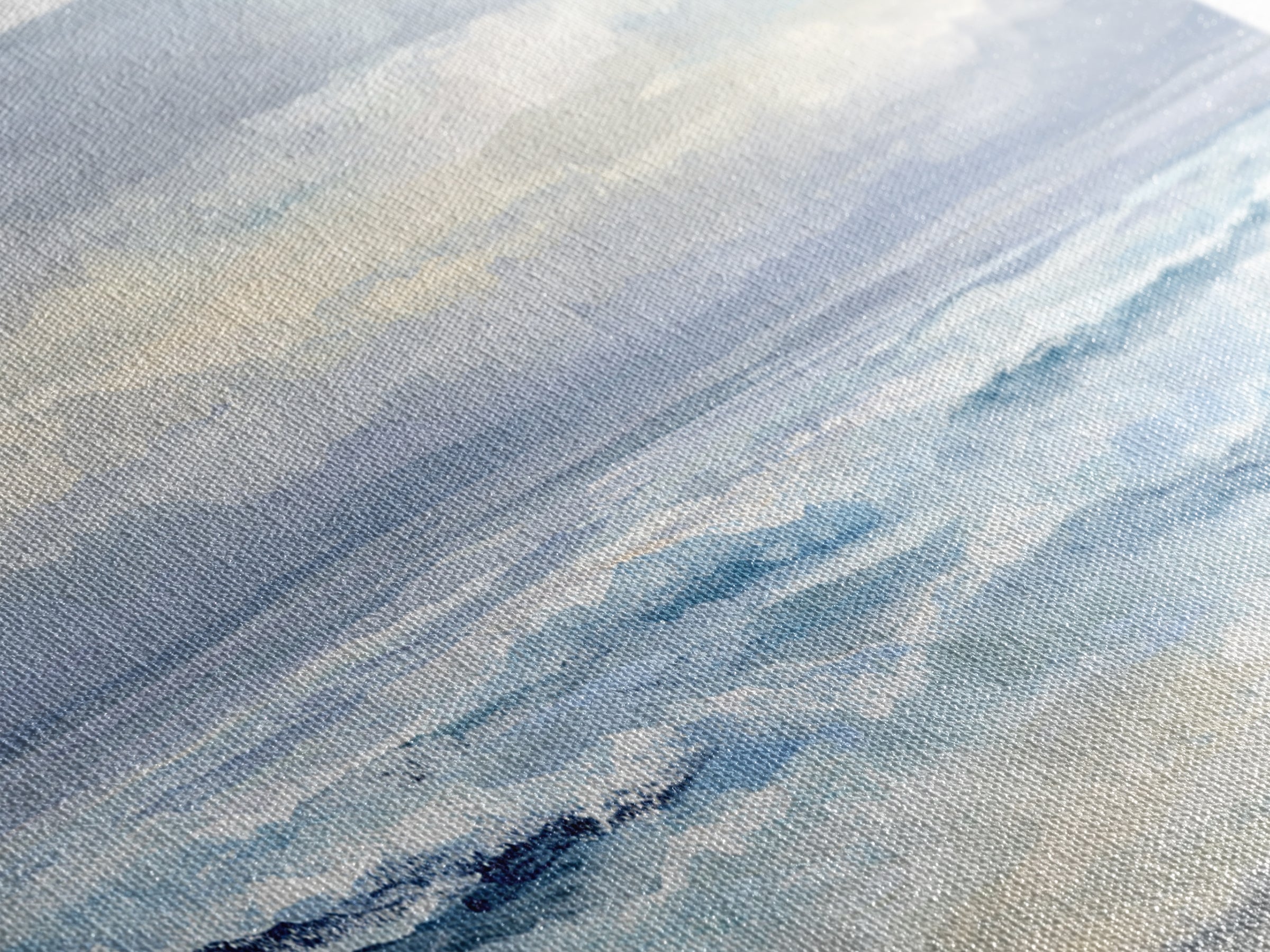 Calming Abstract Ocean Waves Canvas Print, Dental Office Art, Minimalist Decor, Office Decor, Calm, Motivational Poster, DOA-2x1-69