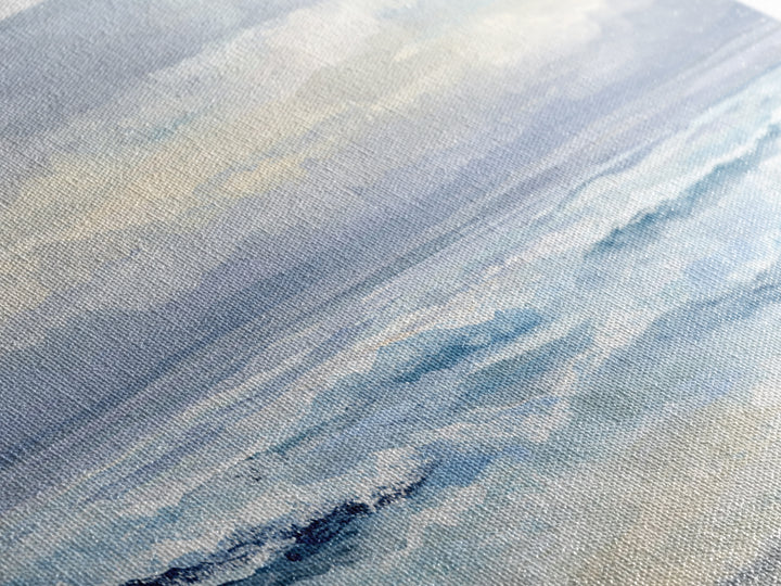 Calming Abstract Ocean Waves Canvas Print, Dental Office Art, Minimalist Decor, Office Decor, Calm, Motivational Poster, DOA-2x1-69