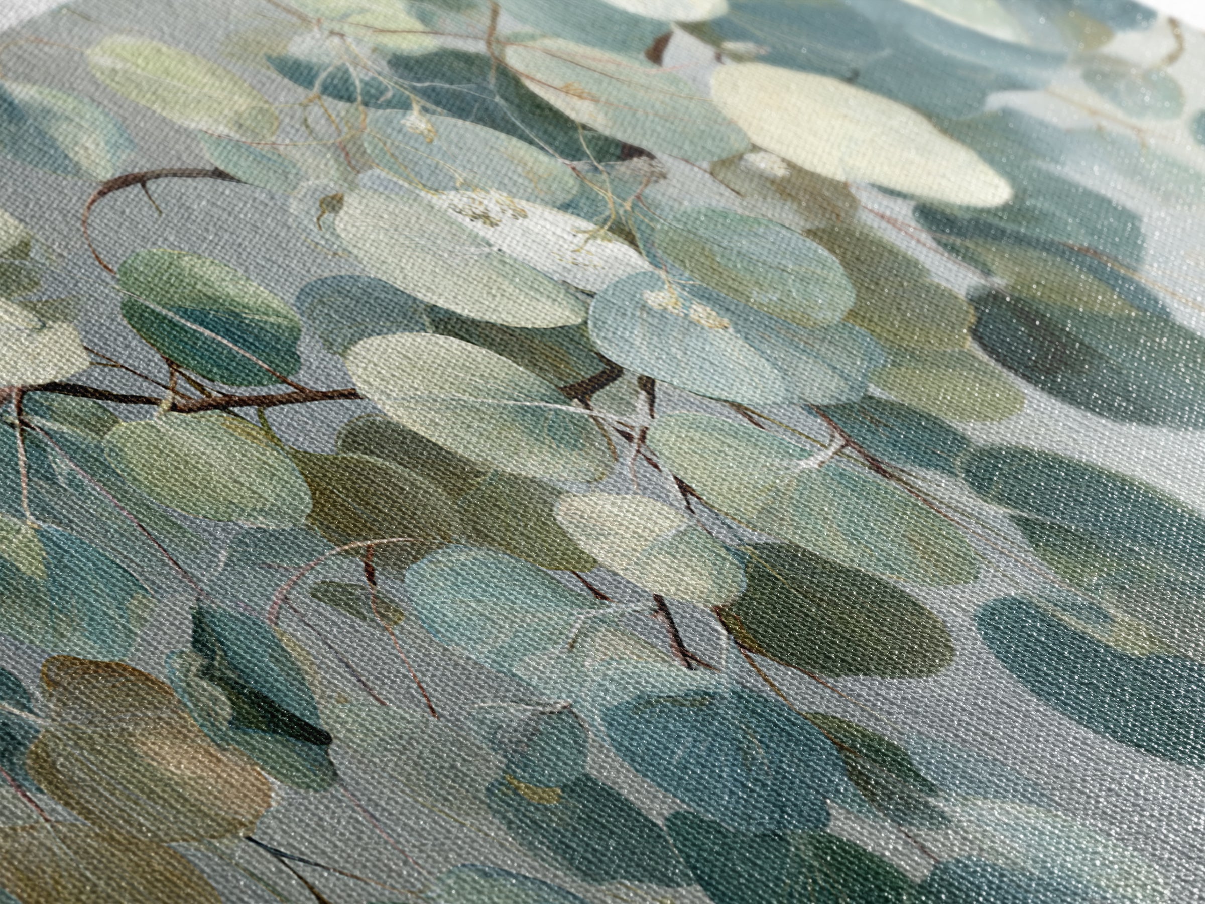 Soft Botanical Eucalyptus Print for Clean Atmosphere Canvas Print, Dental Office Art, Medical Office Decor, Office Decor, Calm, DOA-2x1-71