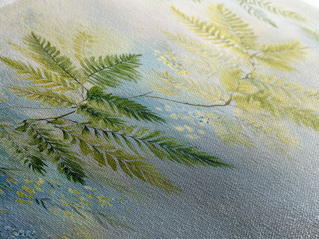 Botanical Fern Study Framed Canvas Print, Dental Office Art, Dental Hygiene, Office Decor, Watercolor Art, Calm, DOA-2x1-87