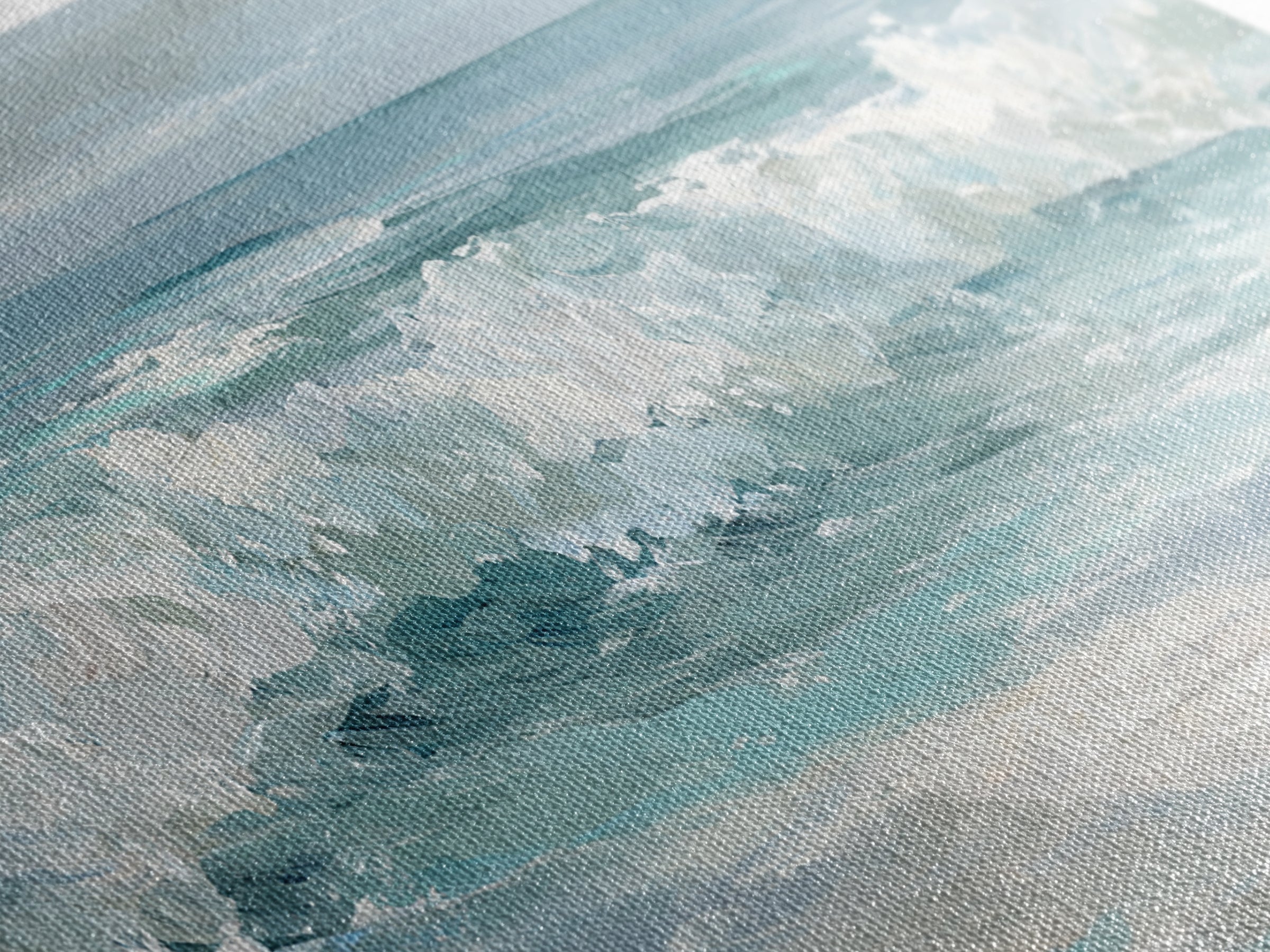 Calming Abstract Ocean Waves Canvas Print, Dental Office Art, Minimalist Decor, Office Decor, Calm, Motivational Poster, DOA-2x1-93