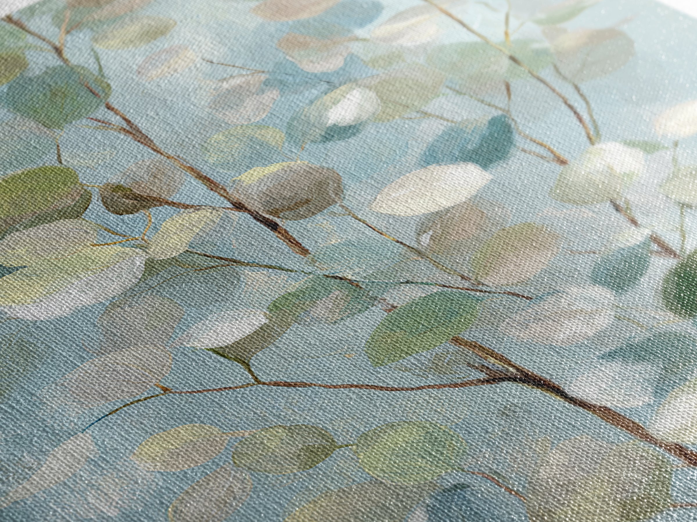 Soft Botanical Eucalyptus Print for Clean Atmosphere Canvas Print, Dental Office Art, Dental Gift, Office Decor, Calm, DOA-2x3-59