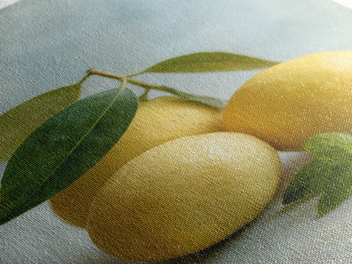 Fresh Citrus and Mint Still Life Framed Canvas Print, Dental Office Art, Dentist Art, Office Decor, Watercolor Art, Calm, DOA-2x3-63