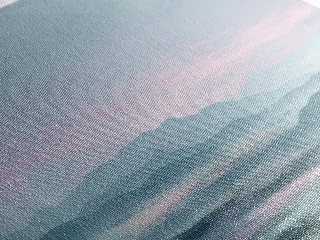 Soft Gradient Sunrise Canvas Print, Dental Office Art, Office Decor, Fine Art, Calm, Art Print, Room Decor, Textured Painting, DOA-3x1-36